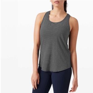 NWOT Lululemon Love Tank in black|white Stripes size 6